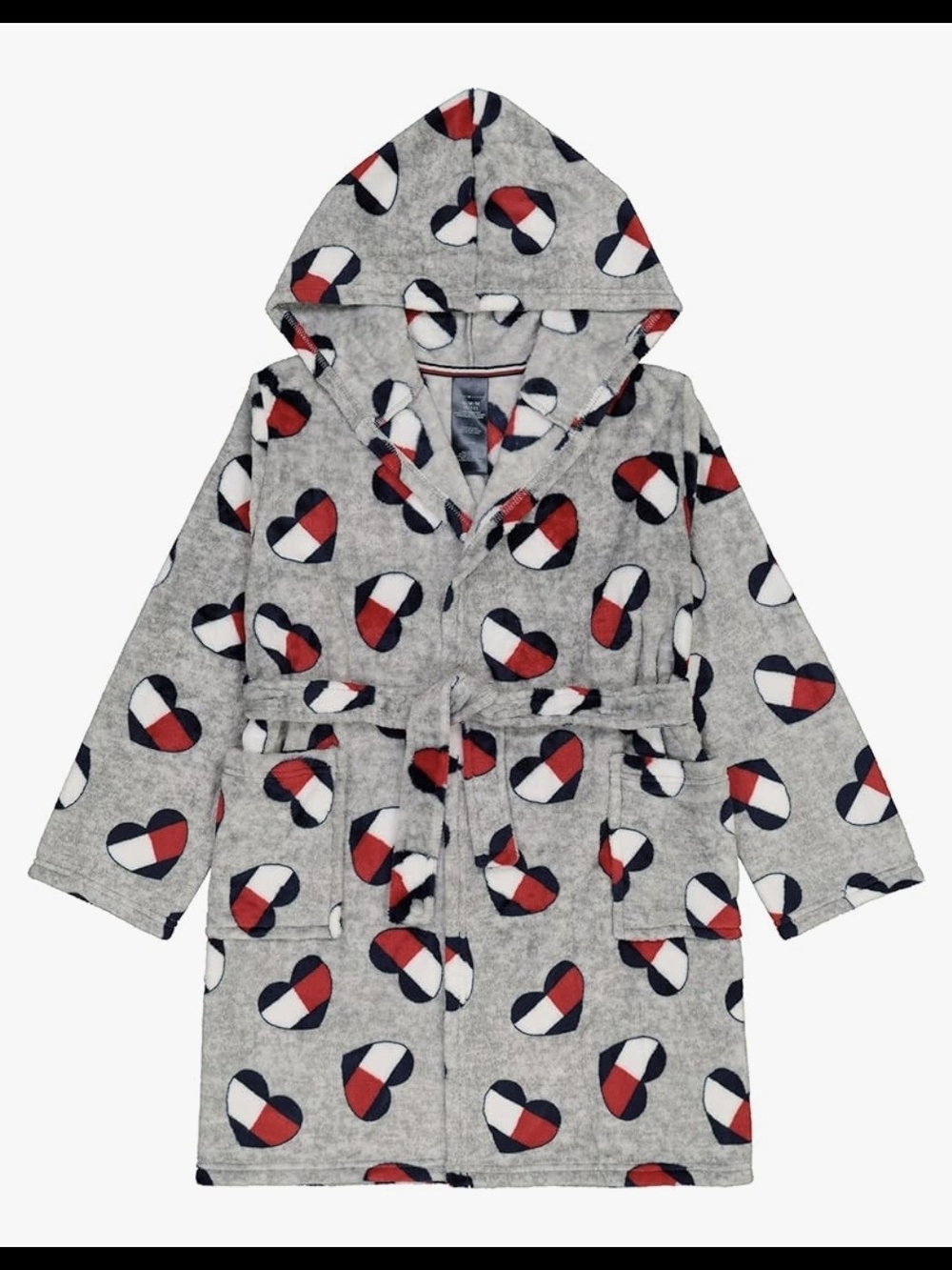 Tommy Hilfiger Gray Plush Robe